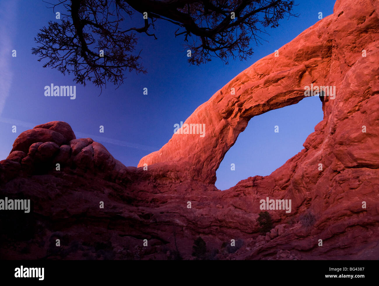 USA, Utah, Arches National Park, South Arch Banque D'Images