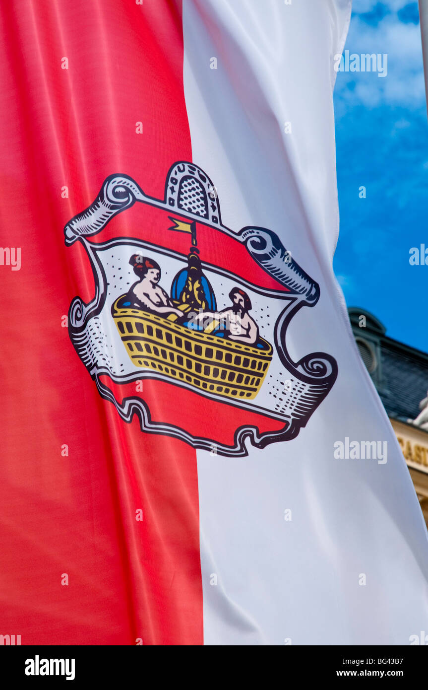 Flagge, Baden bei Wien, Wien, Österreich | Drapeau, Baden, Niederösterreich, Autriche Banque D'Images