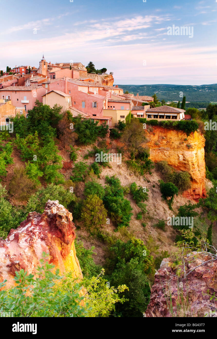 Village Roussillon, Provence, France Banque D'Images