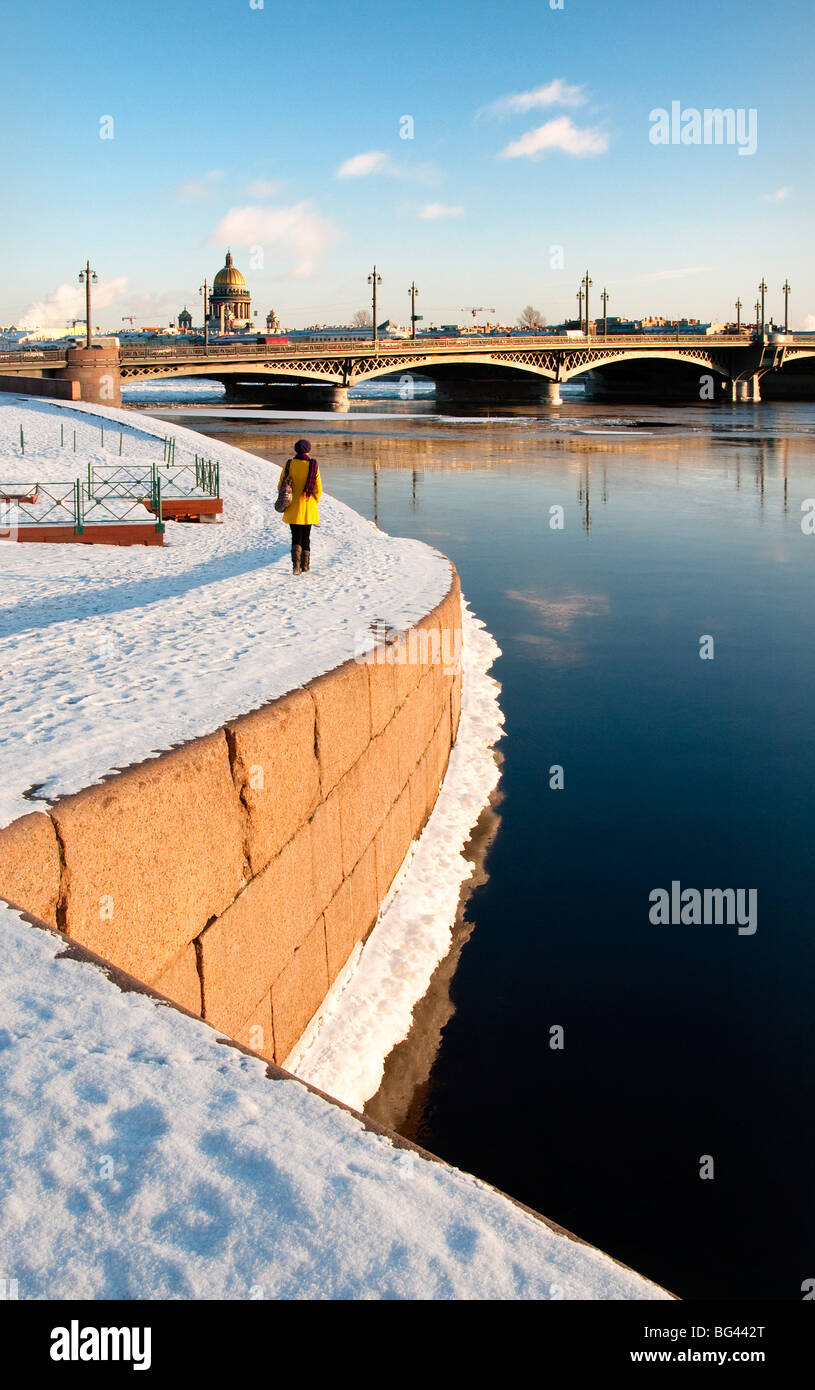 Saint Pétersbourg en hiver, Russie Banque D'Images