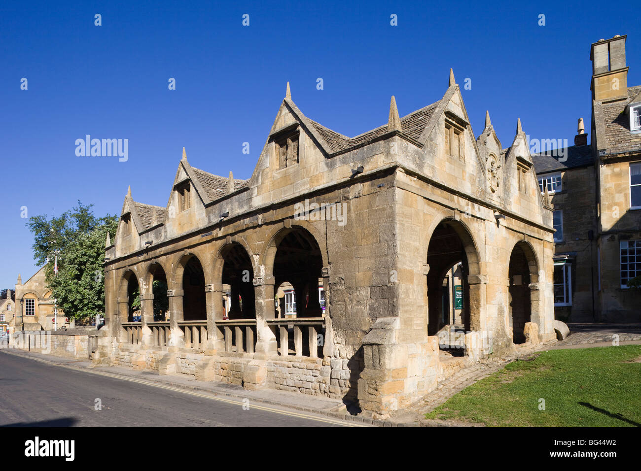 L'Angleterre, Gloustershire, Cotswolds, Chipping Camden, Old Market Hall Banque D'Images