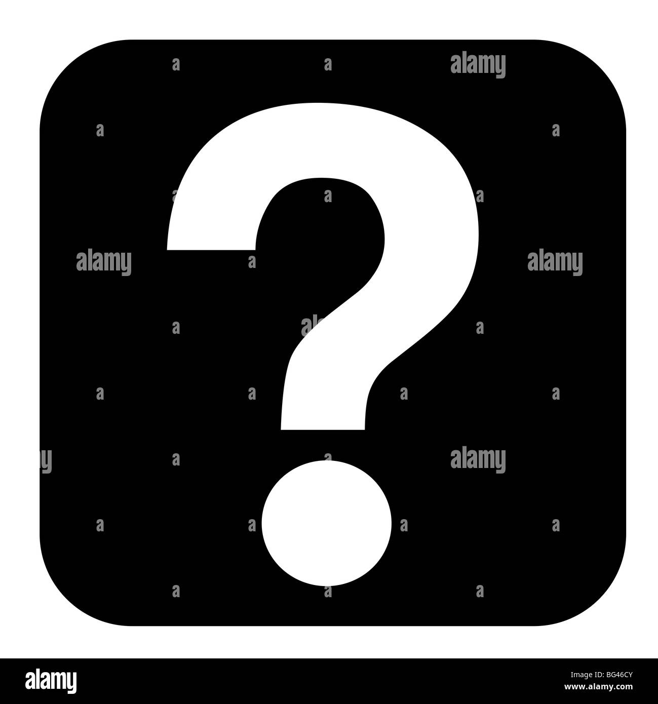 Bouton Point D Interrogation Isolé Sur Fond Blanc Photo Stock Alamy