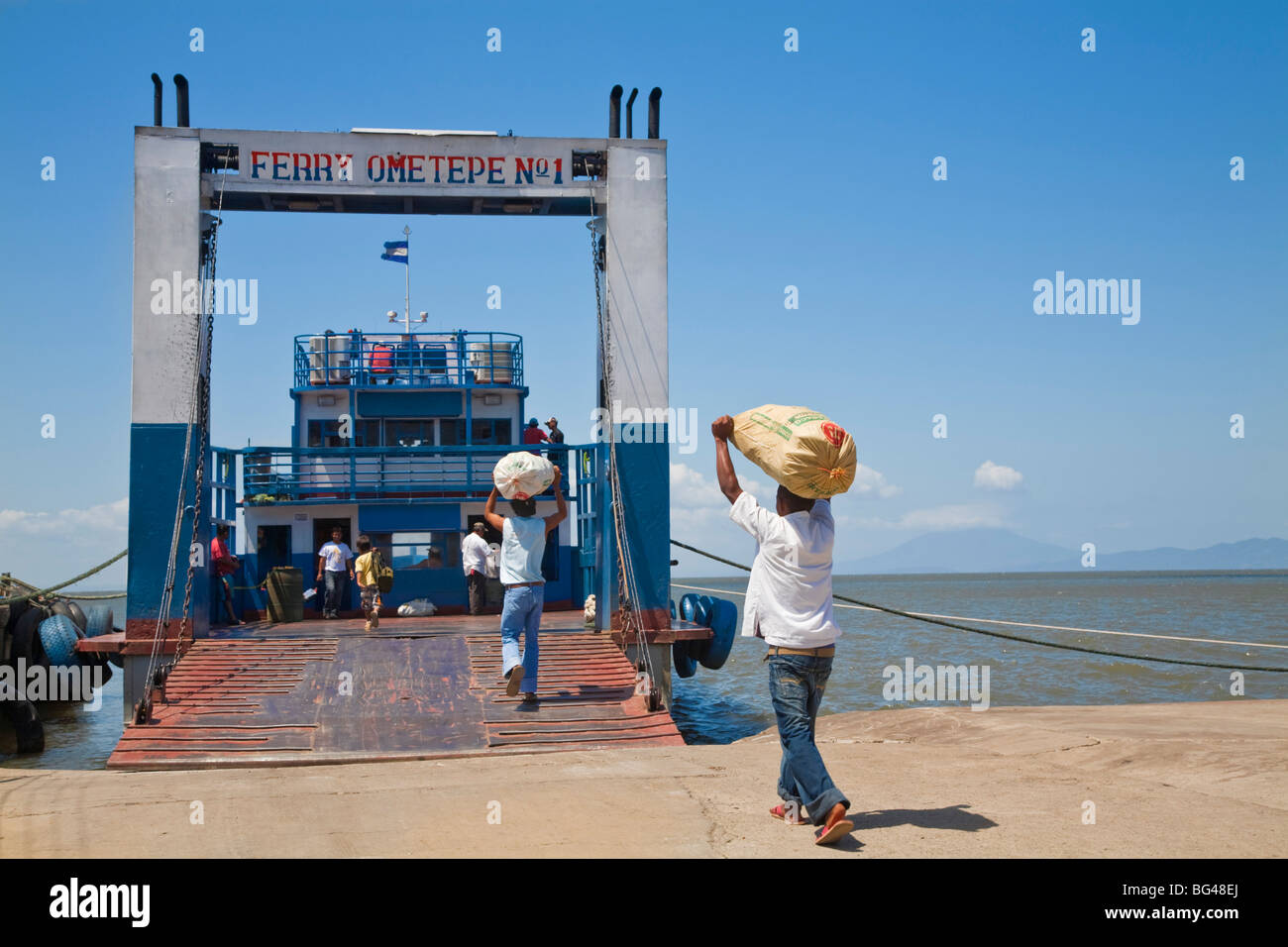 Nicaragua, San Jorge, ferry Ometepe Banque D'Images