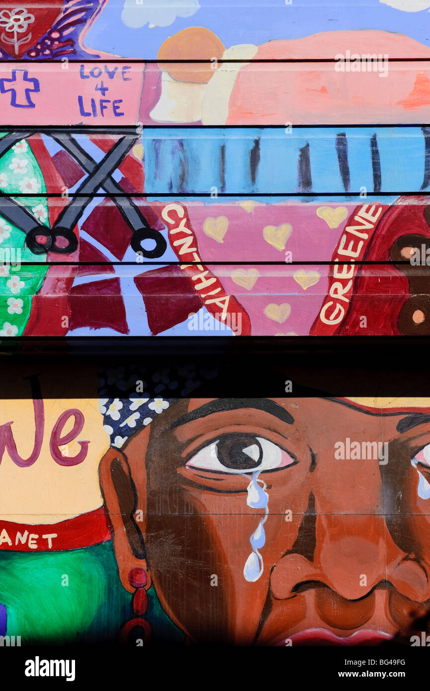 États-unis, Californie, San Francisco, des missions, des murales de District Banque D'Images