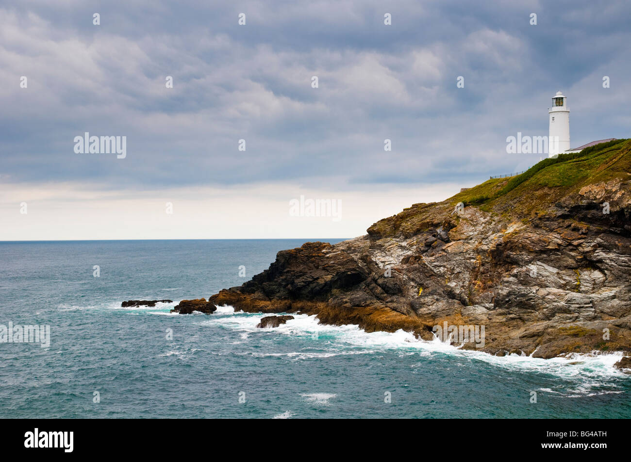 Royaume-uni, Angleterre, Cornouailles, Trevose Head Lighthouse Banque D'Images
