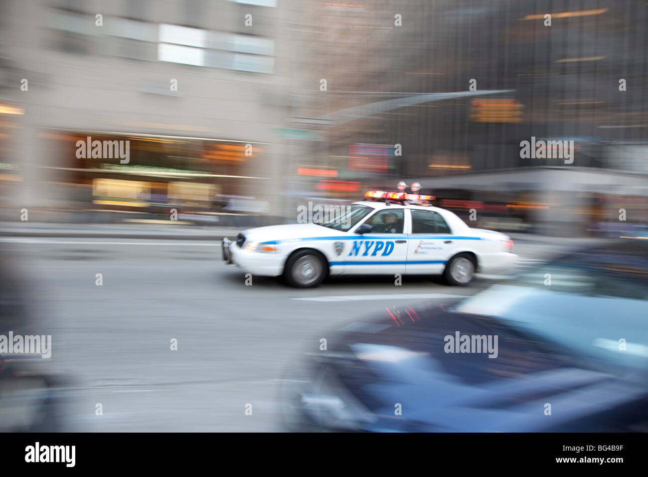 Voiture de police NYPD, Manhattan, New York City, USA Banque D'Images