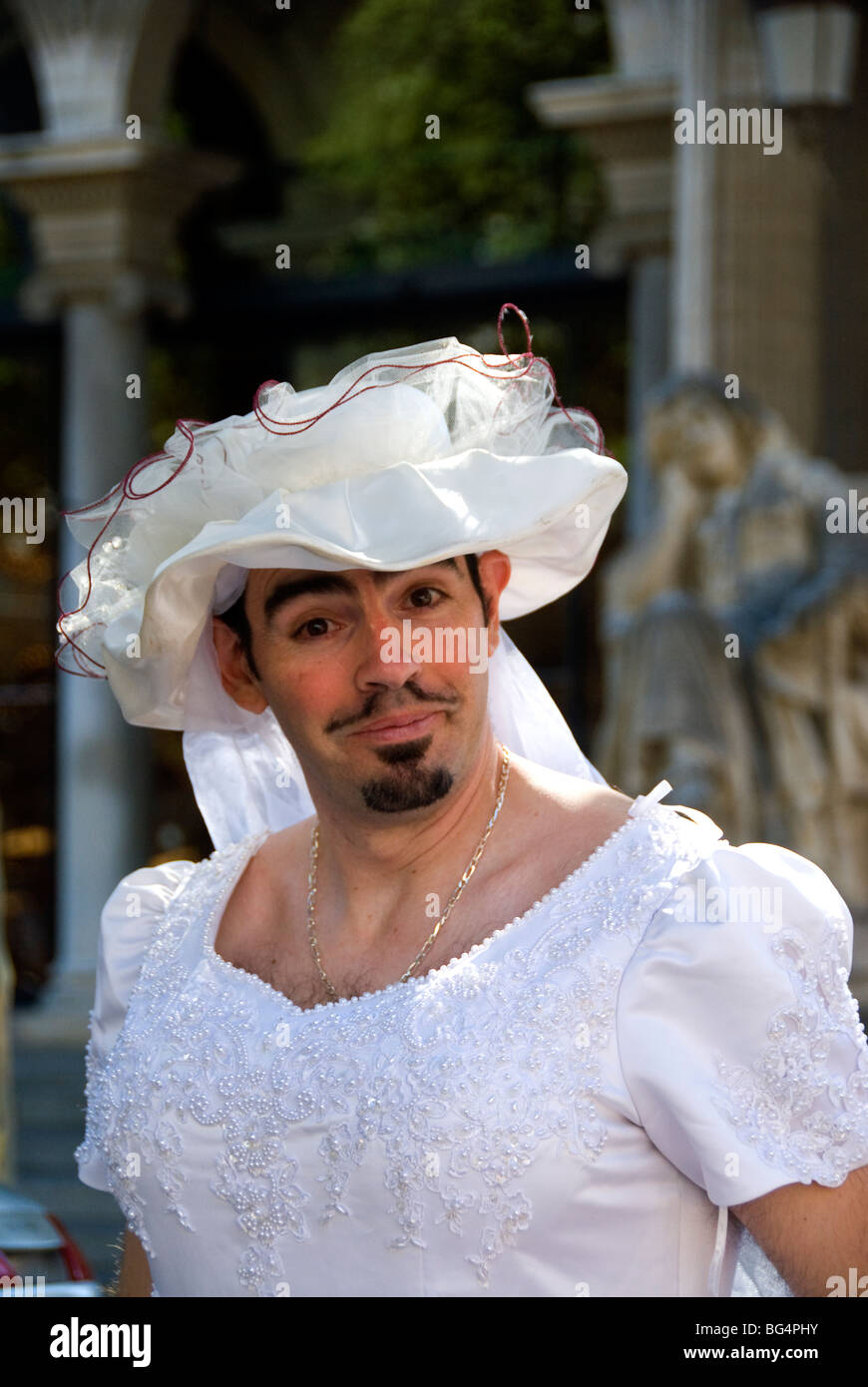 Un participant à l'assemblée annuelle Festival d'Avignon, Avignon, Provence, France Banque D'Images