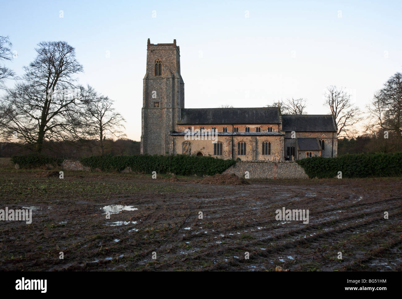 Église de Saint Barthélemy à Hanworth, Norfolk, Royaume-Uni. Banque D'Images