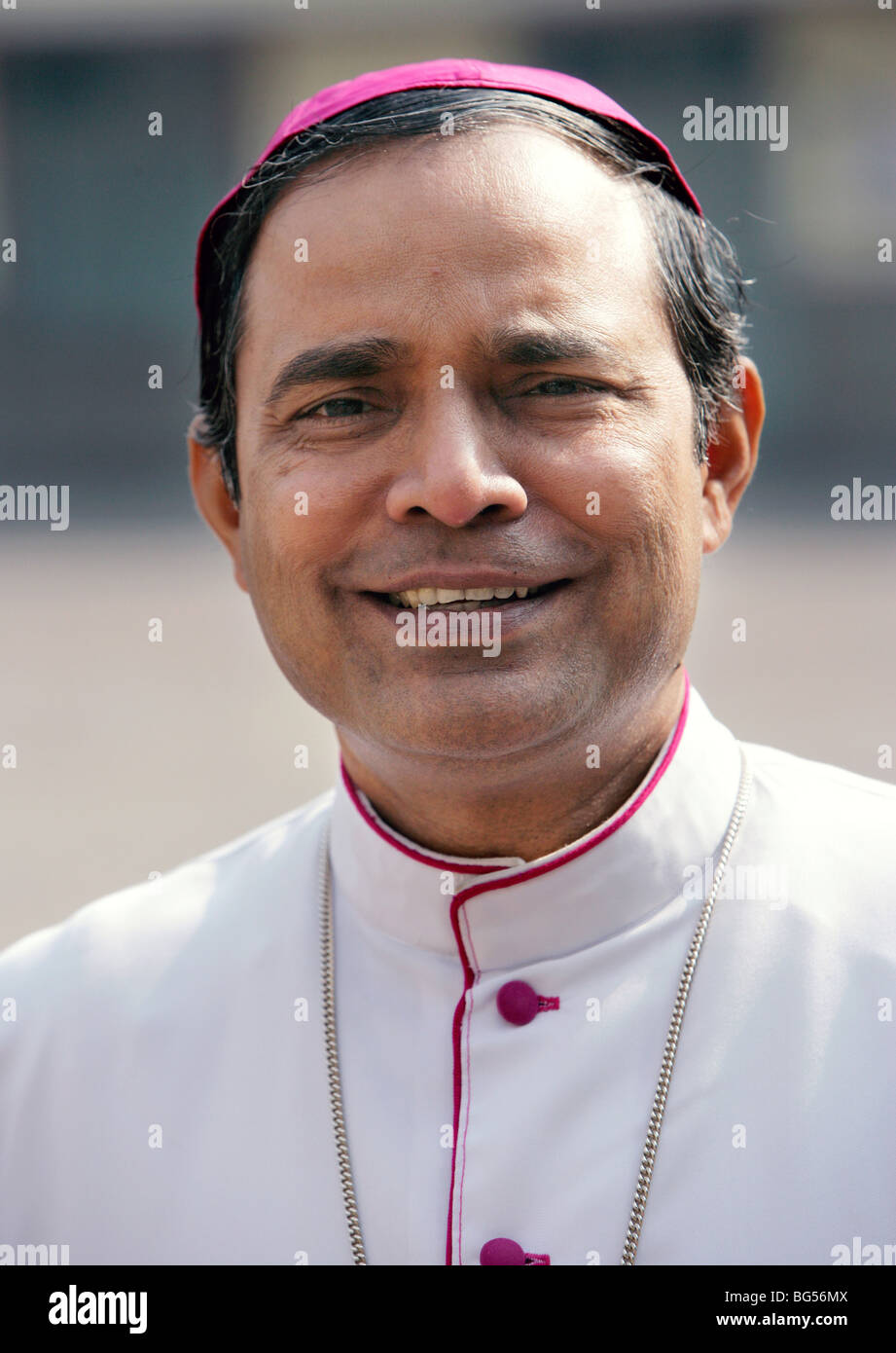 Mgr Gerald John Mathias, évêque catholique de Lucknow, Inde Banque D'Images