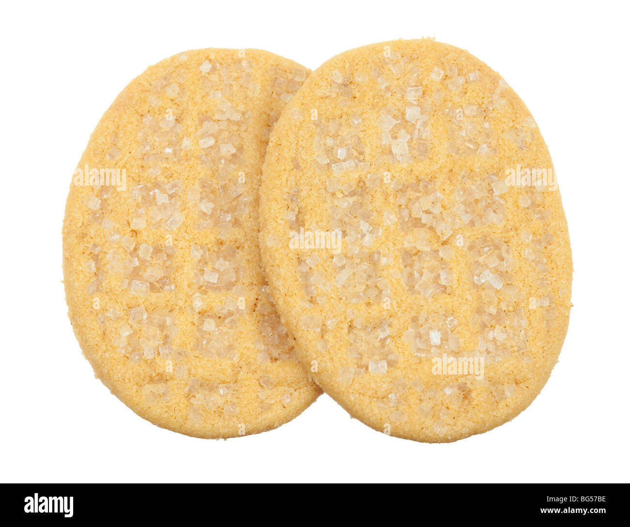 Gaufres sucre isolé sur fond blanc Banque D'Images