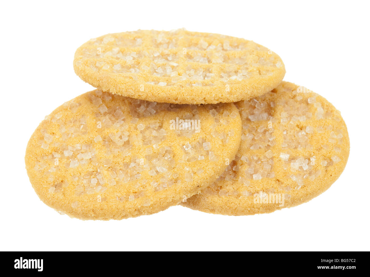 Gaufres sucre isolé sur fond blanc Banque D'Images