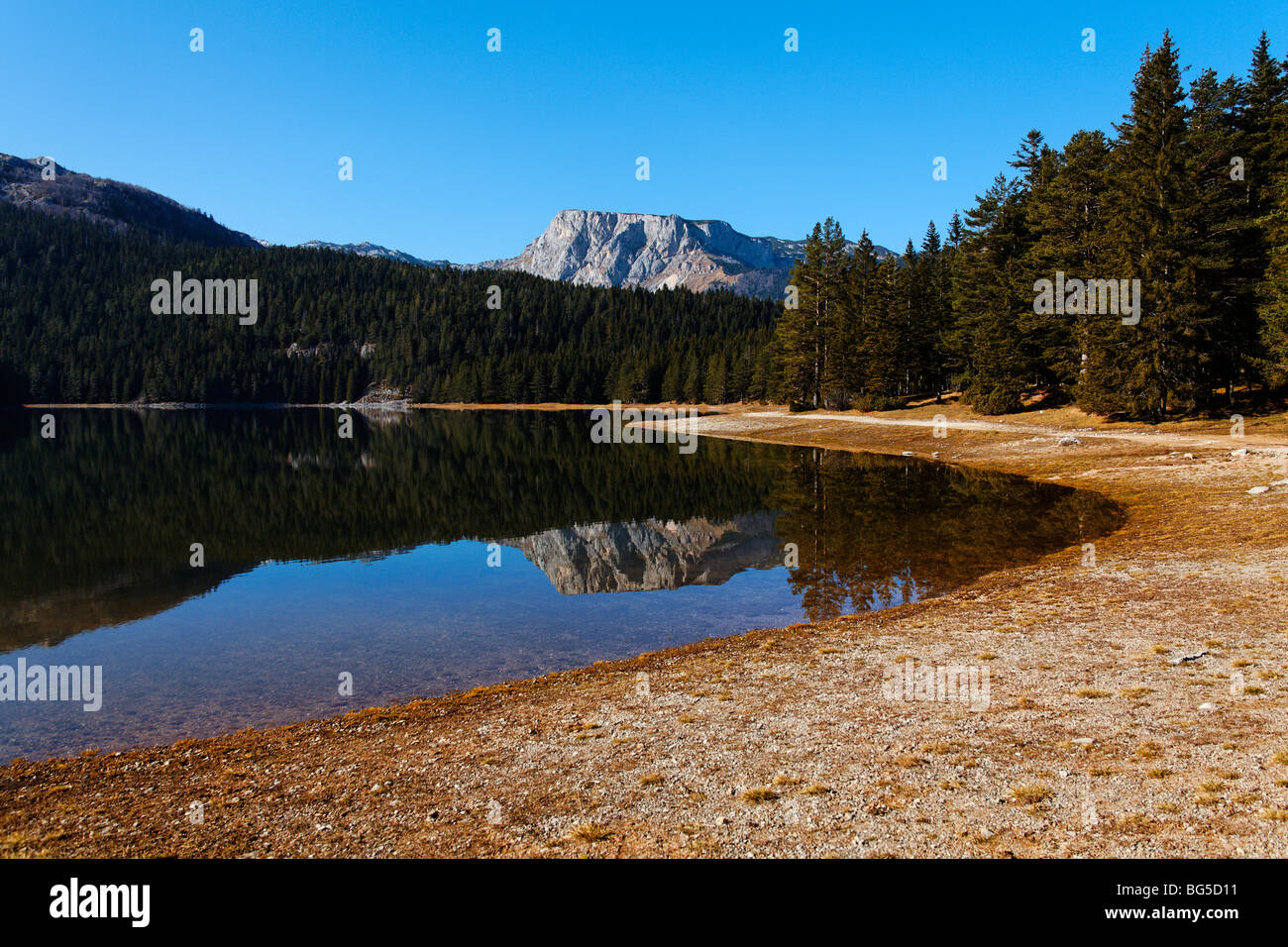 Le Monténégro, parc national de Durmitor, Crno Jezero (Lac Noir) Banque D'Images