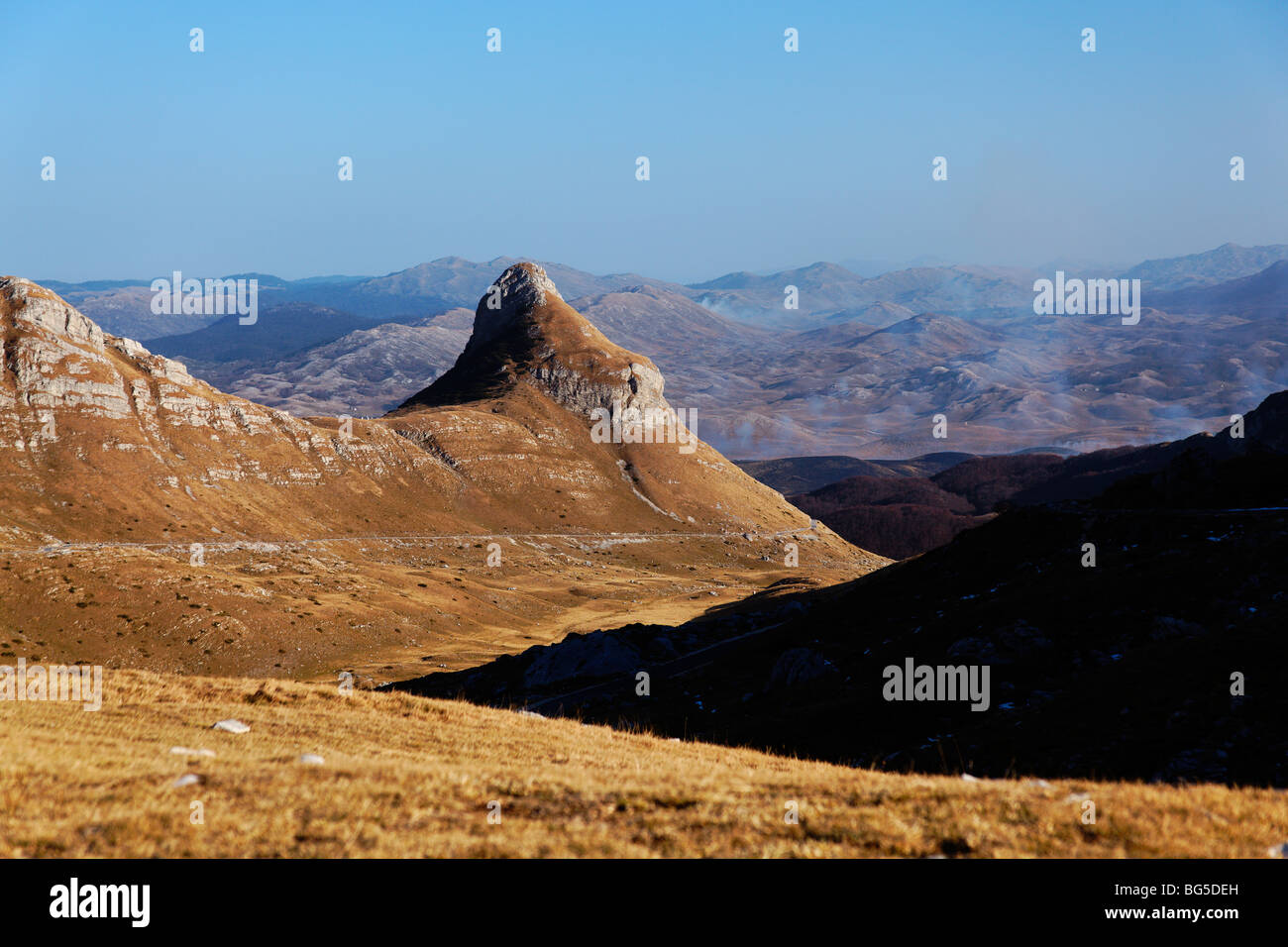 Le Monténégro, parc national de Durmitor, Stožina Peak (1908m) Banque D'Images