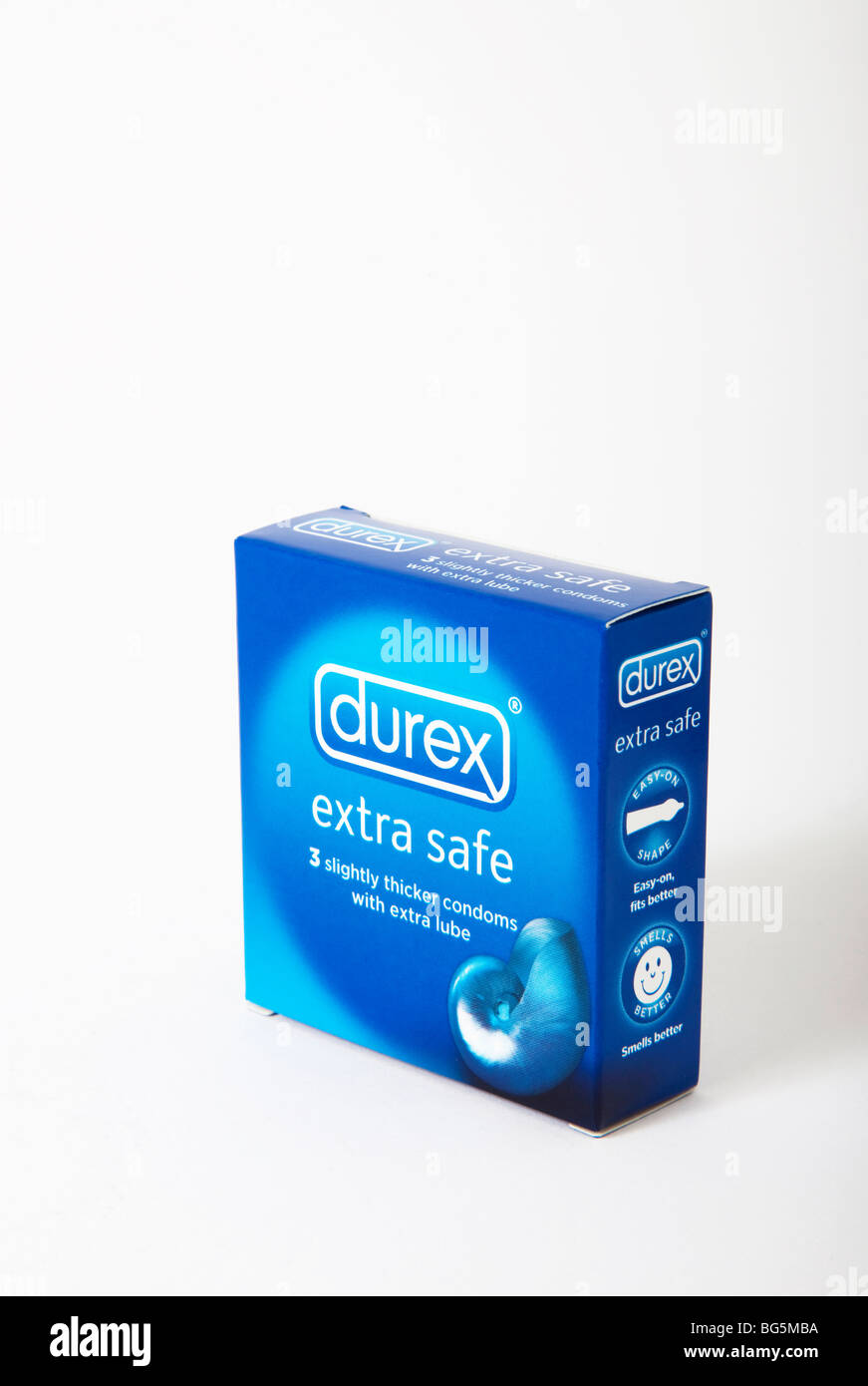 Préservatif durex extra safe' 'paquet de préservatifs Banque D'Images