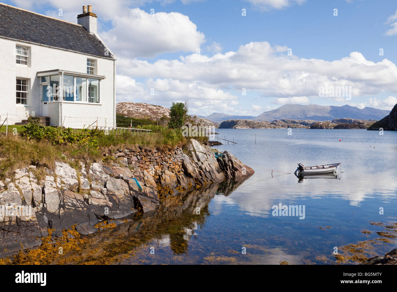 Loch Laxford, vue de Fanagmore, Highland, Écosse, Royaume-Uni Banque D'Images