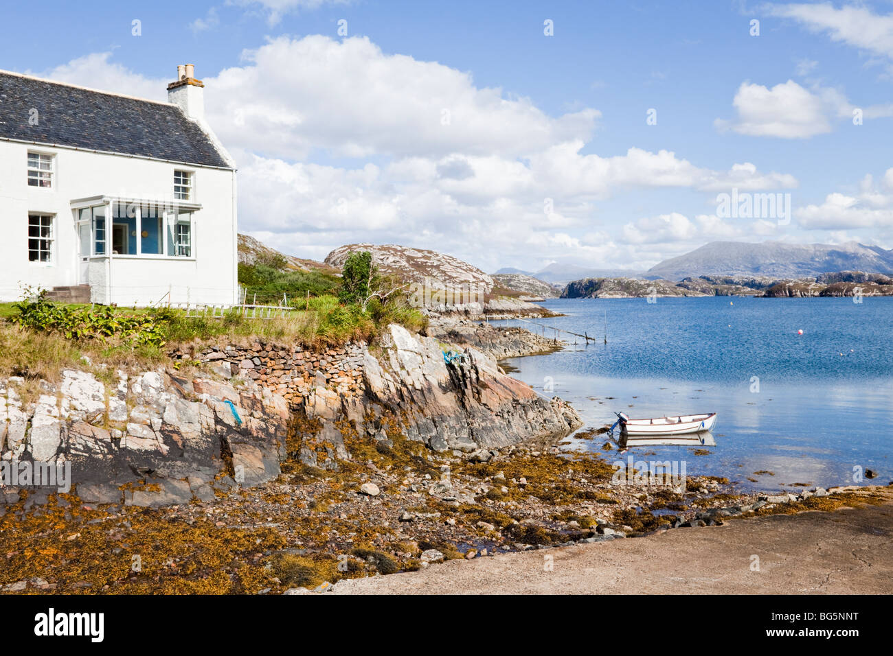 Fanagmore sur les rives du Loch Laxford, Highland, Écosse, Royaume-Uni Banque D'Images