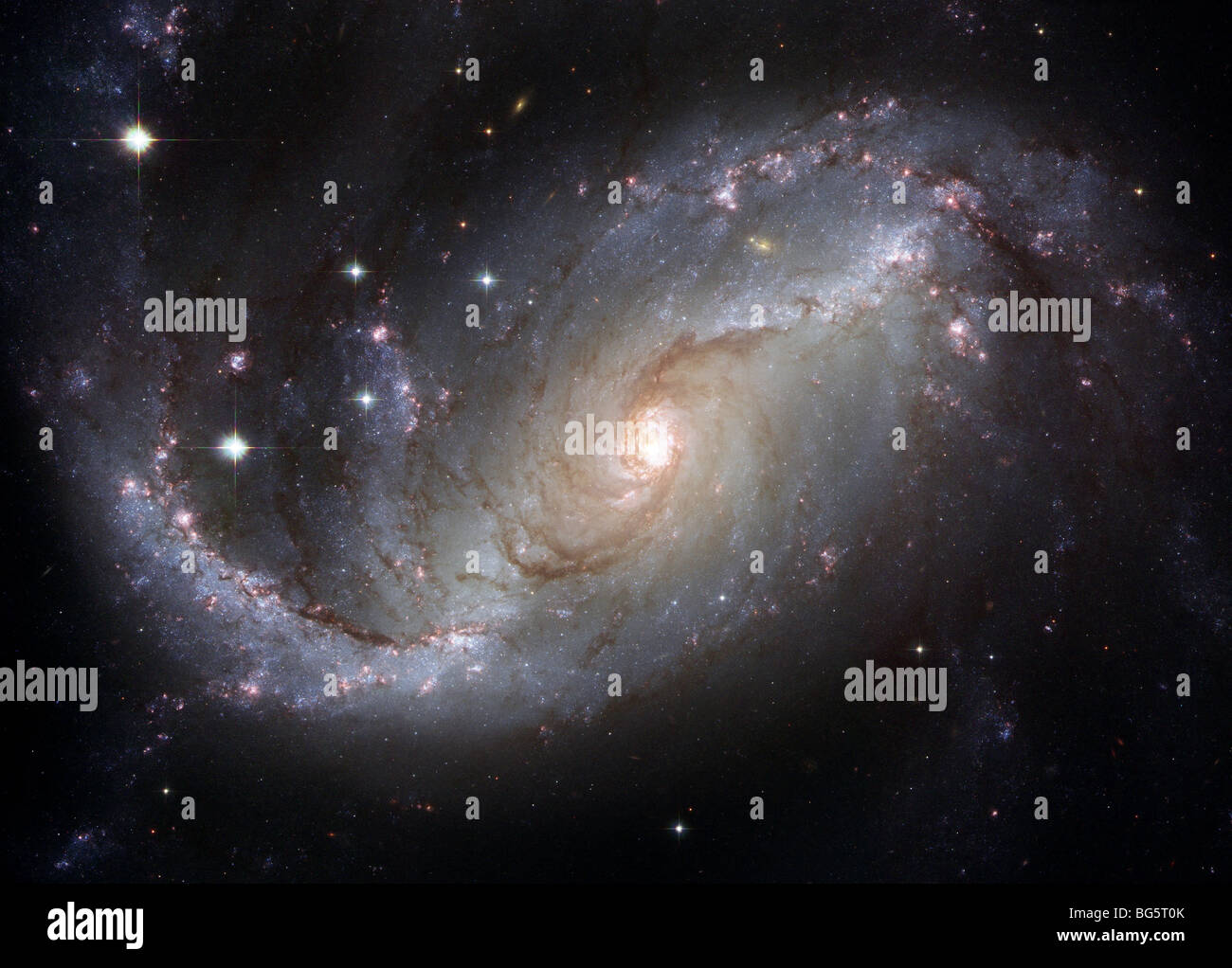 Galaxie spirale NGC 1672 Banque D'Images