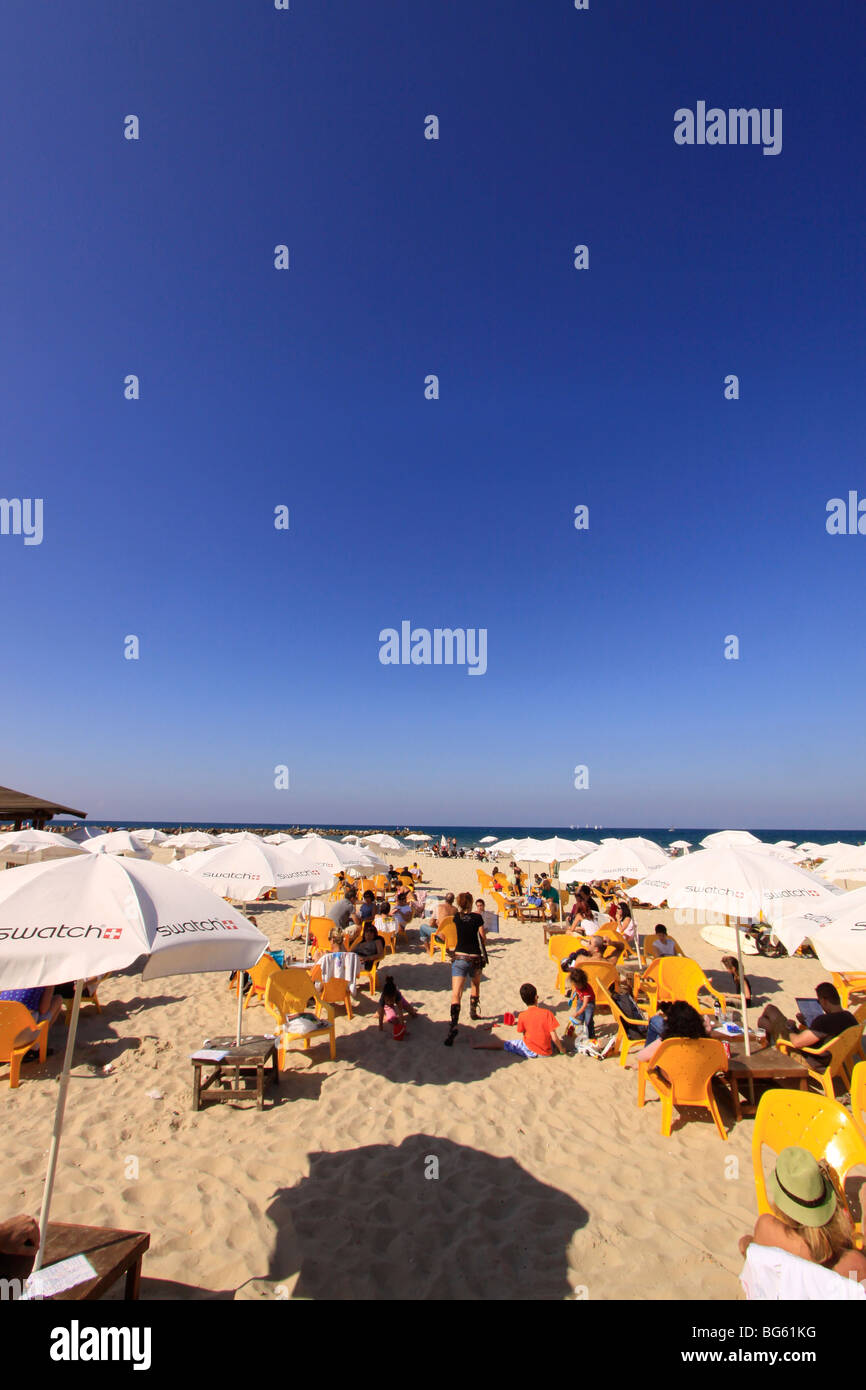 Israël, Tel Aviv, le Sheraton Beach Banque D'Images