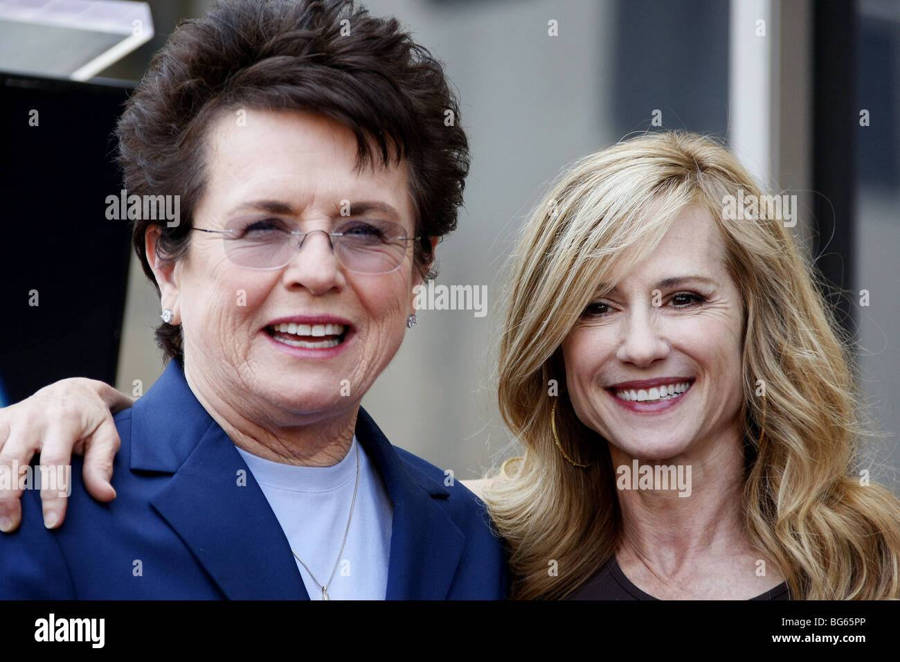 BILLIE JEAN KING HOLLY HUNTER HOLLY HUNTER Walk of Fame de Hollywood Hollywood LOS ANGELES USA 30 mai 2008 Banque D'Images