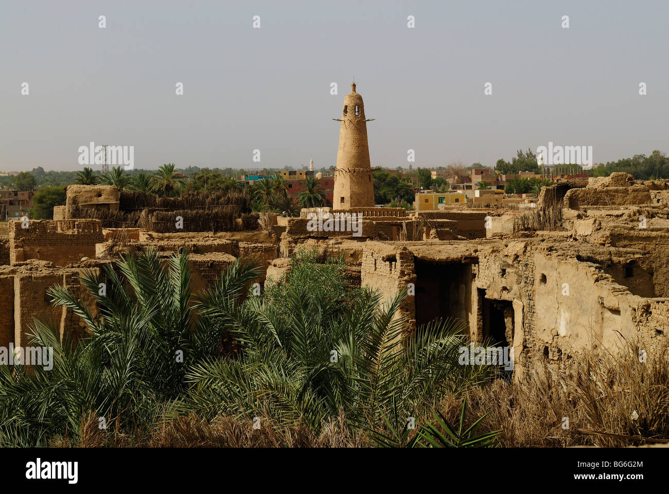 Ville de Al Qasr à Dakhla oasis, à l'ouest de l'Égypte Banque D'Images