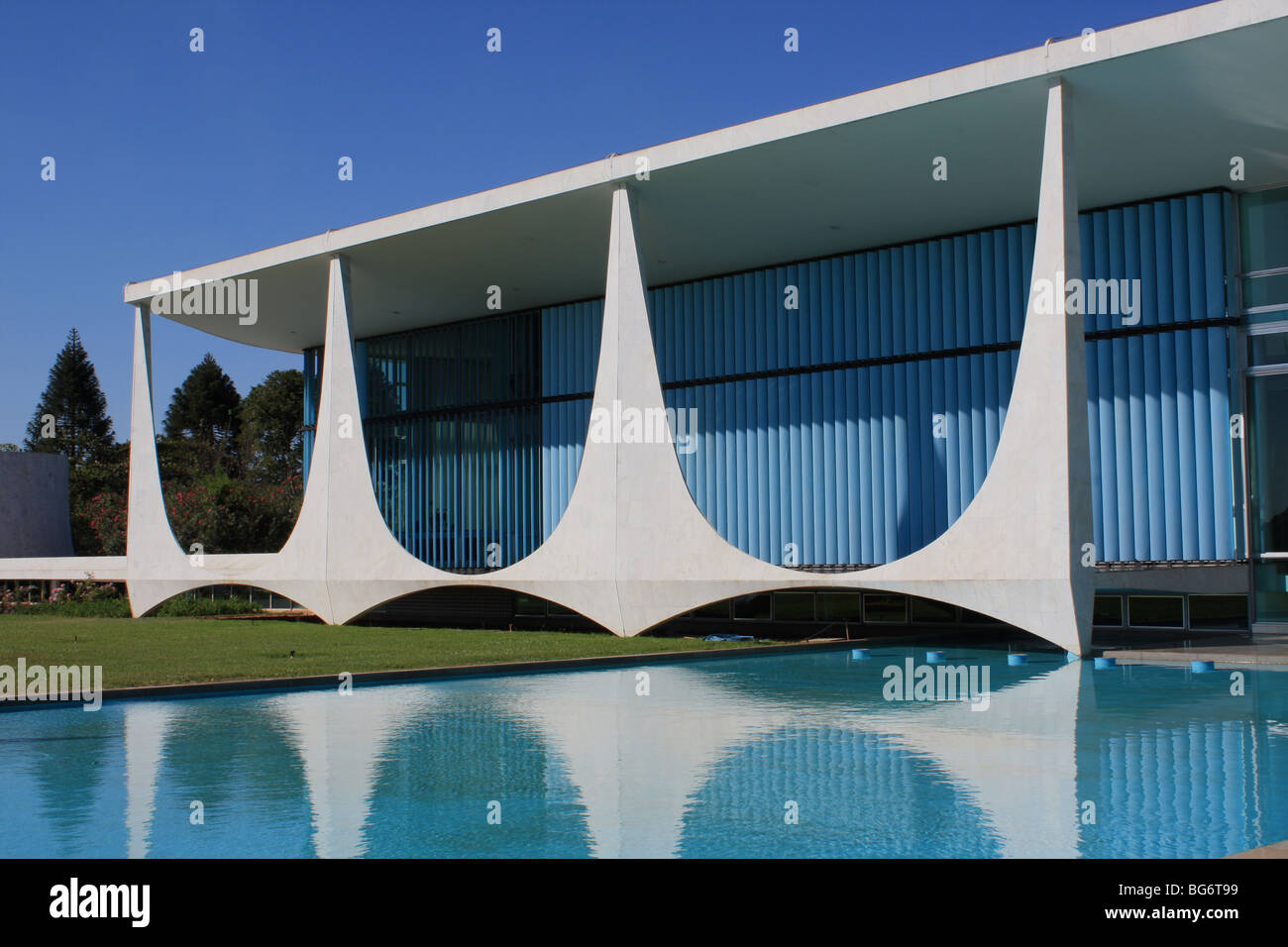 Palais Alvorada, Brasilia, Oscar Niemeyer Banque D'Images