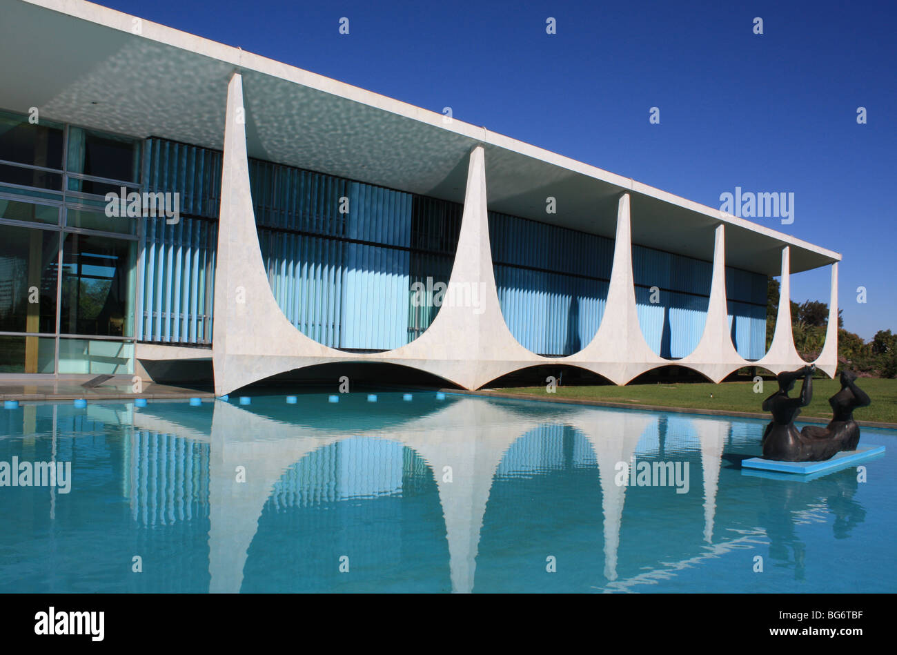 Palais Alvorada, Brasilia, Oscar Niemeyer Banque D'Images