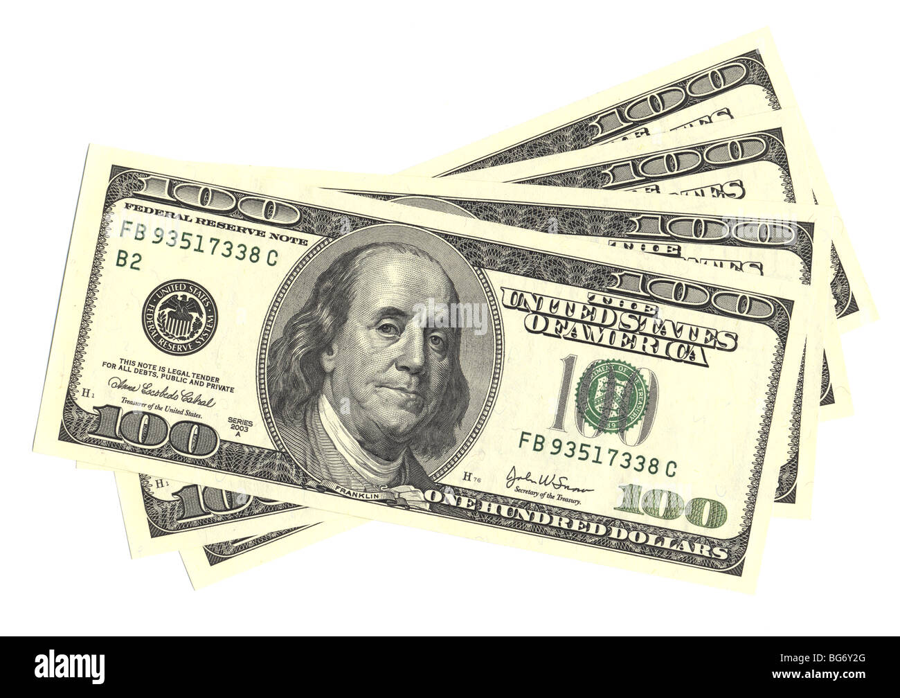 Devises US Dollar) (100 dollar bills Banque D'Images