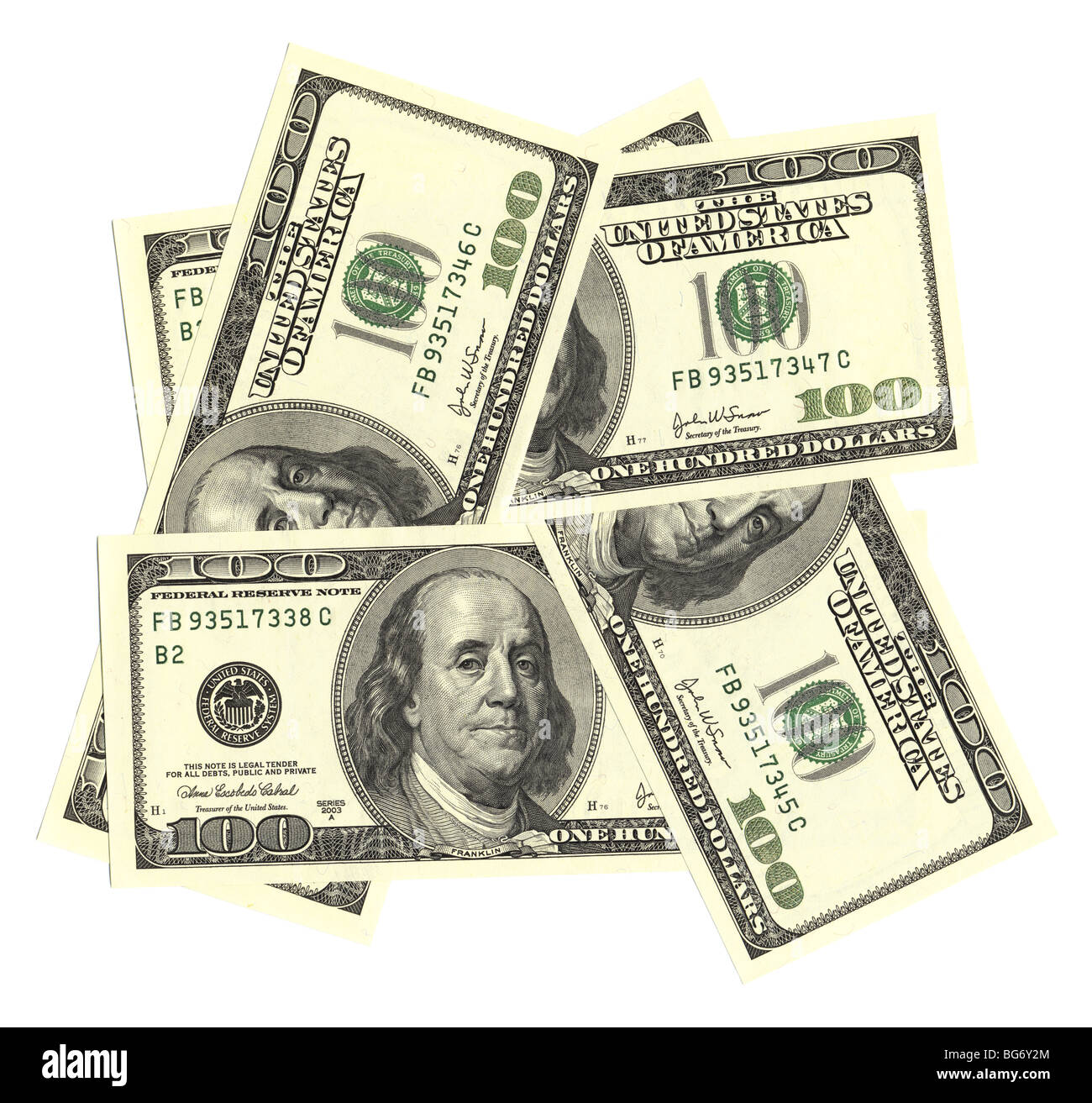 Devises US Dollar) - (100 dollar bills Banque D'Images