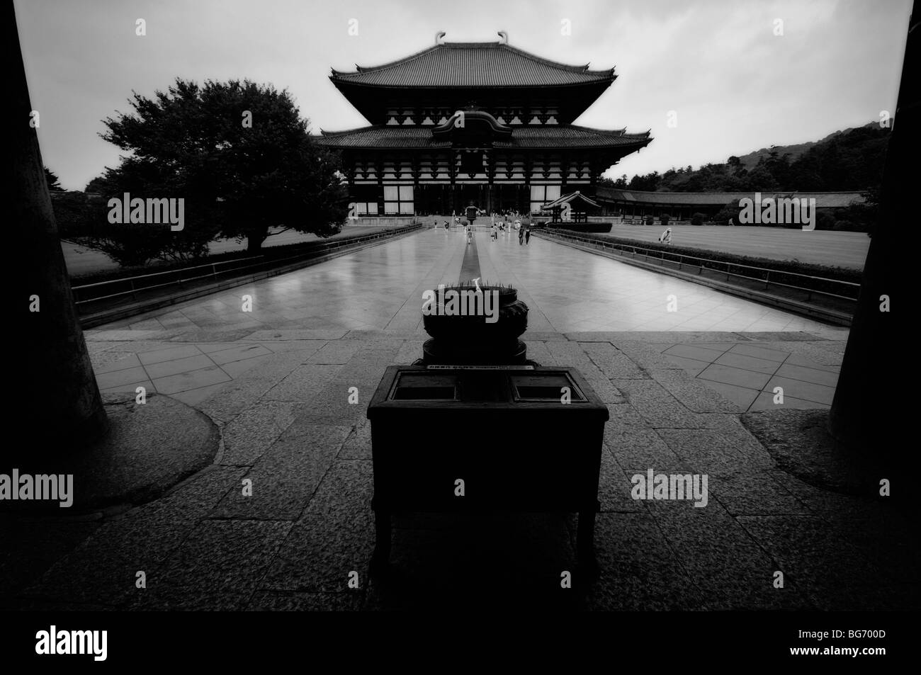 Daibutsuden (Grande Salle du Bouddha). Temple Todai-ji. Nara. Le Japon Banque D'Images