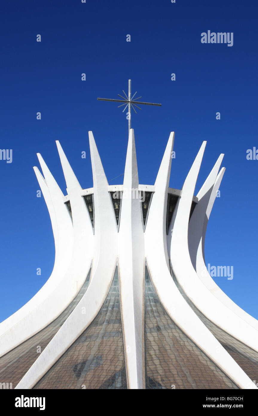 Cathédrale de Brasilia, Oscar Niemeyer Banque D'Images