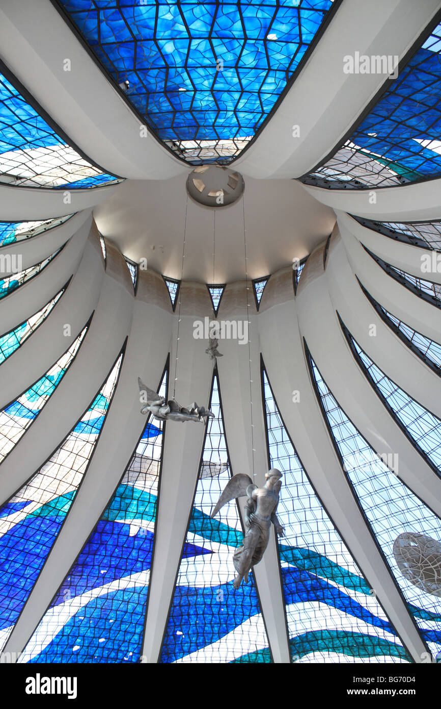 Cathédrale de Brasilia, Oscar Niemeyer Banque D'Images