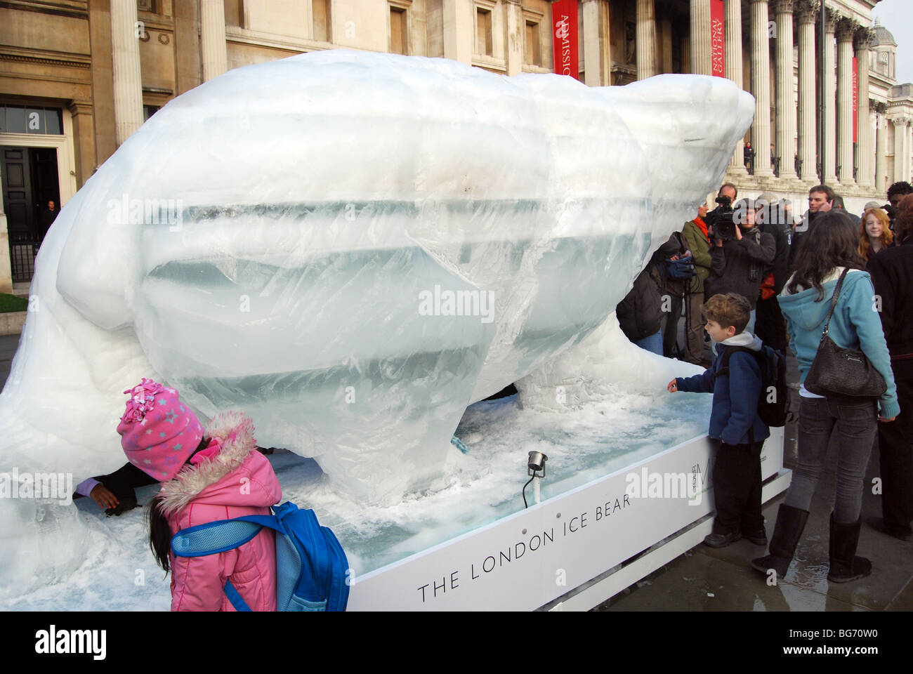 Le London Ice Bear camp climatique Banque D'Images