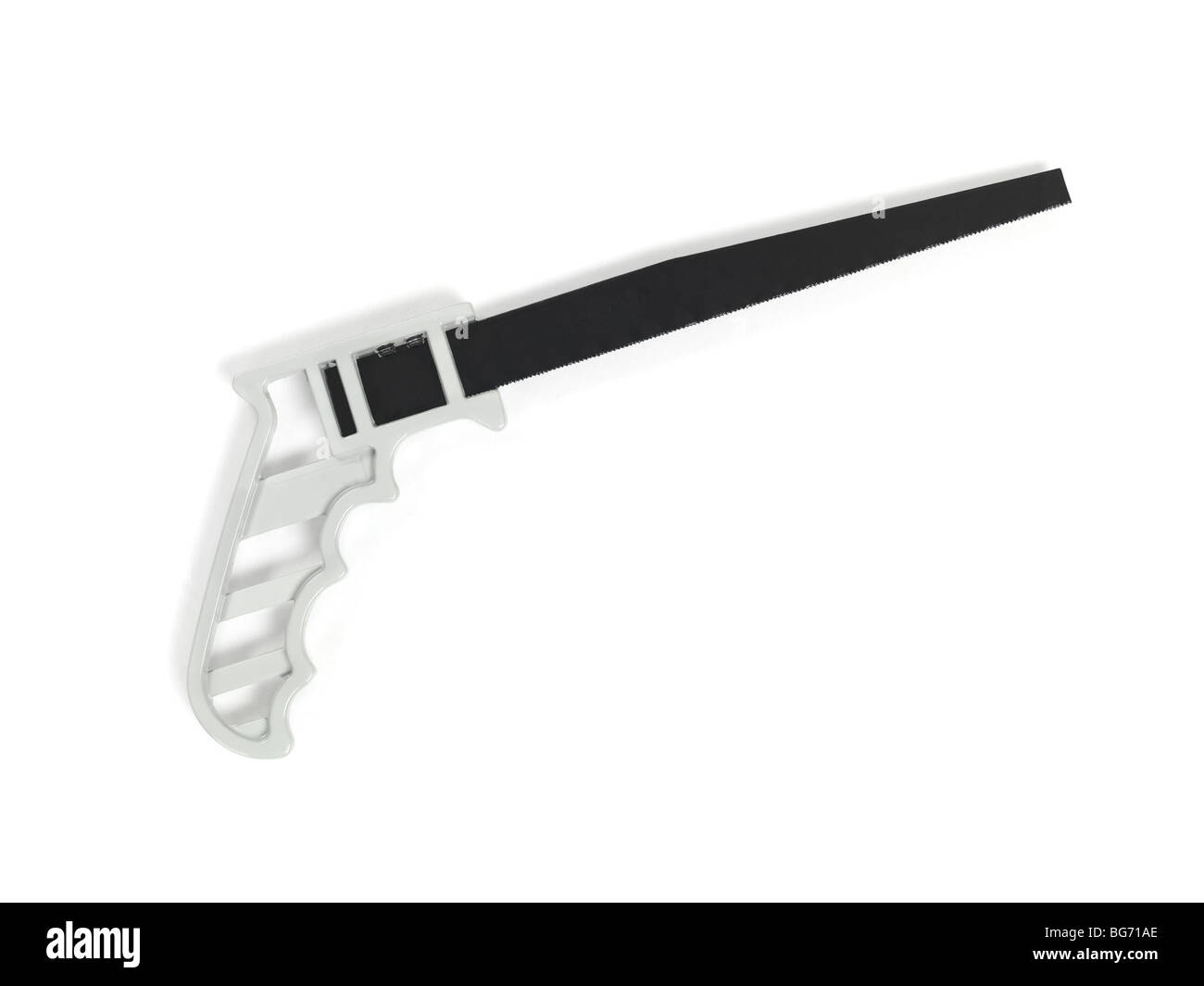 Scie à main isolé sur fond blanc Banque D'Images
