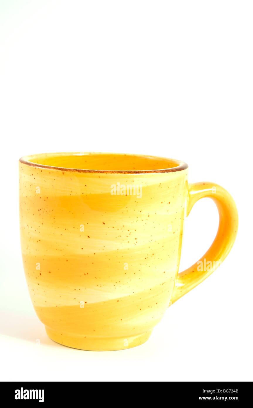 Mug jaune Banque D'Images