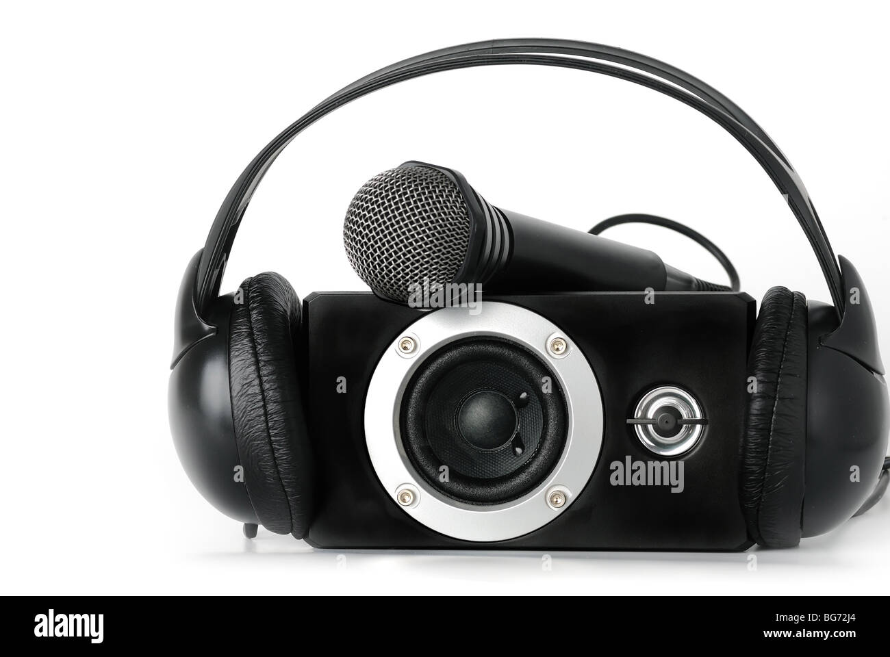 Le président et le casque sur un fond blanc Banque D'Images