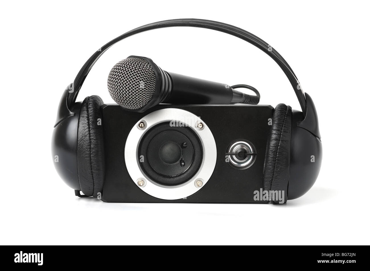 Le président et le casque sur un fond blanc Banque D'Images
