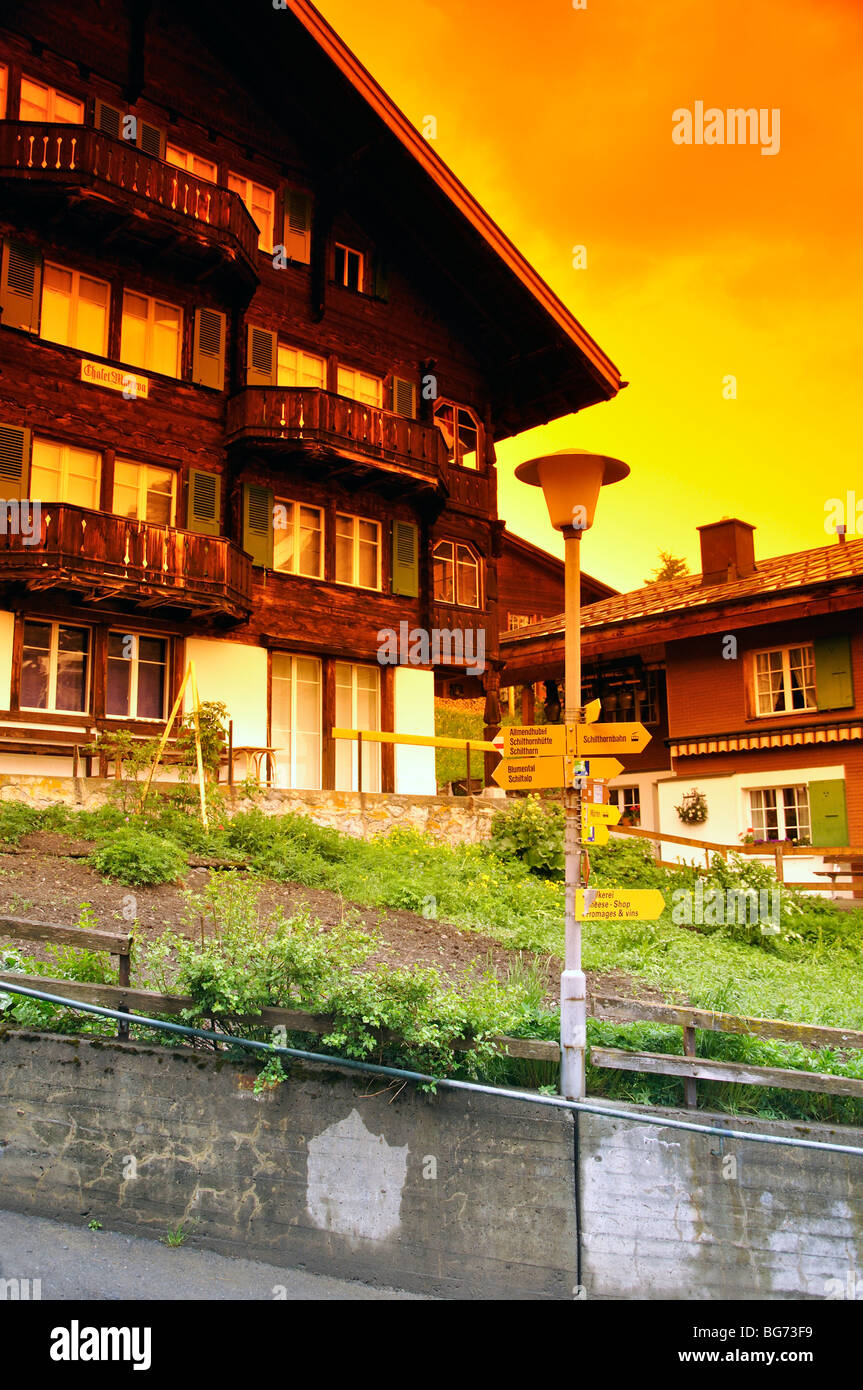 Village de murren suisse Banque de photographies et d’images à haute ...