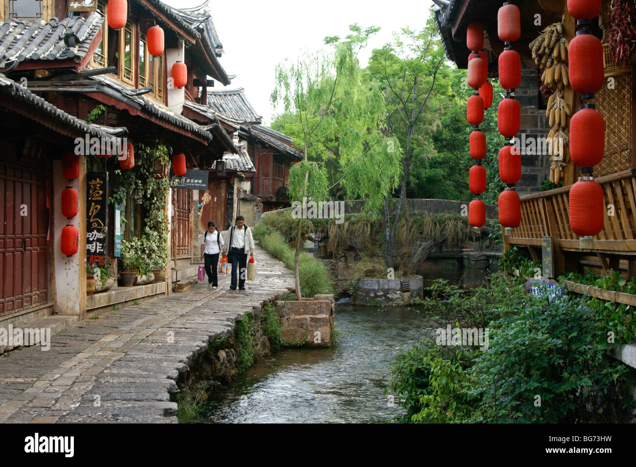 La vieille ville de Lijiang (Dayan), Yunnan, Chine Banque D'Images