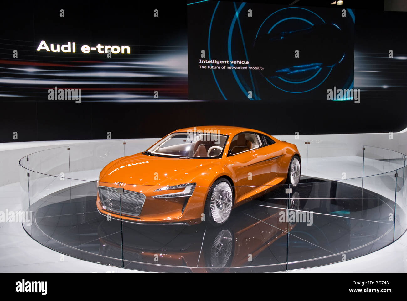 L'Audi e-tron concept car (N.A. debut) en 2009, la Auto Show de la Los Angeles Convention Center, Los Angeles, Californie. Banque D'Images