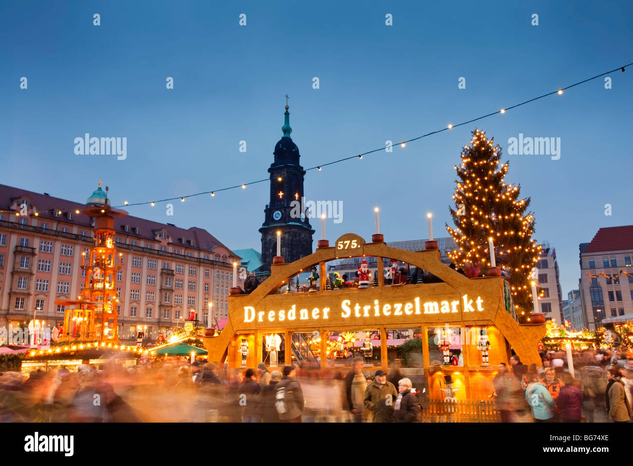 Le temps de Noël à Dresde, Allemagne Banque D'Images