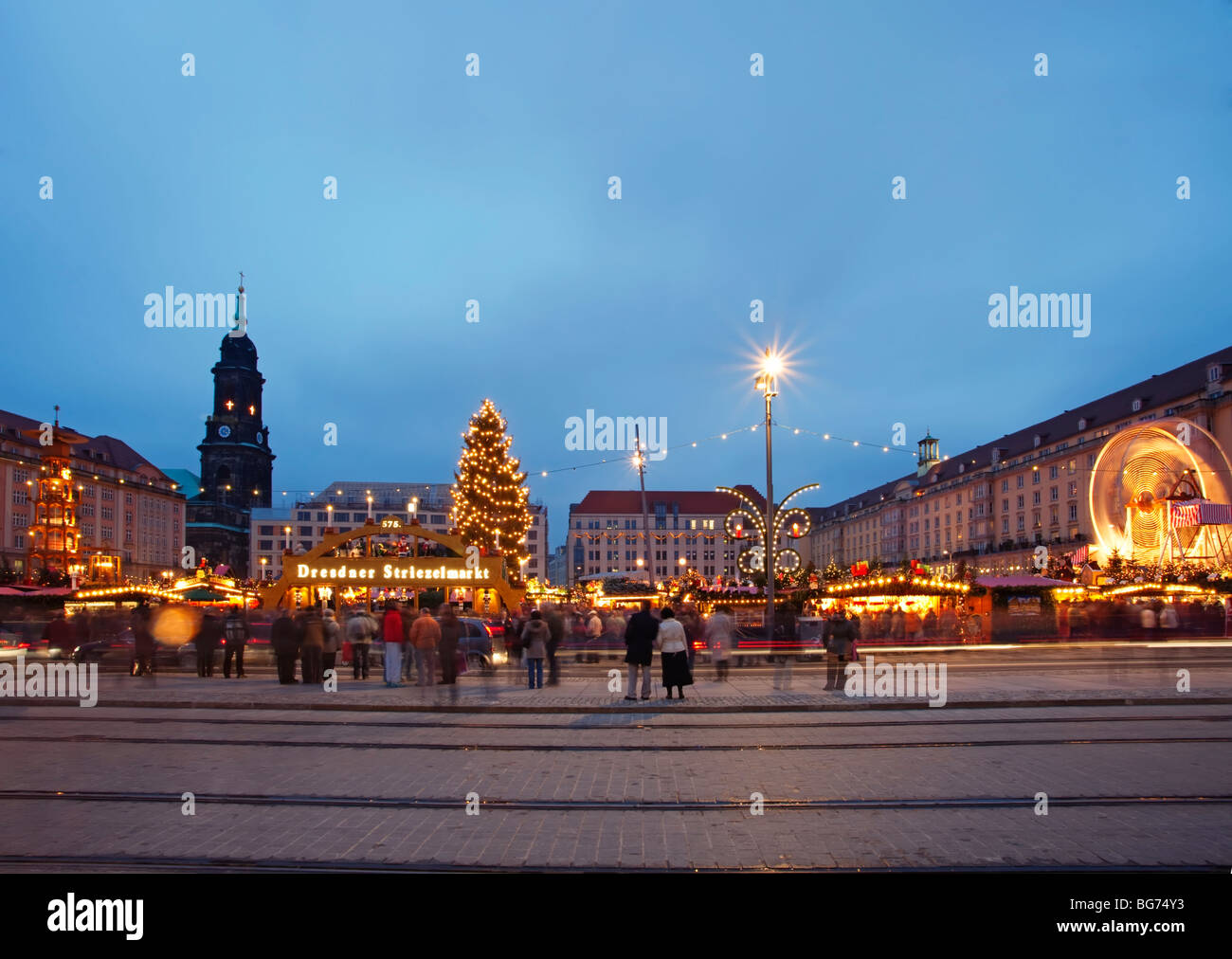 Le temps de Noël à Dresde, Allemagne Banque D'Images