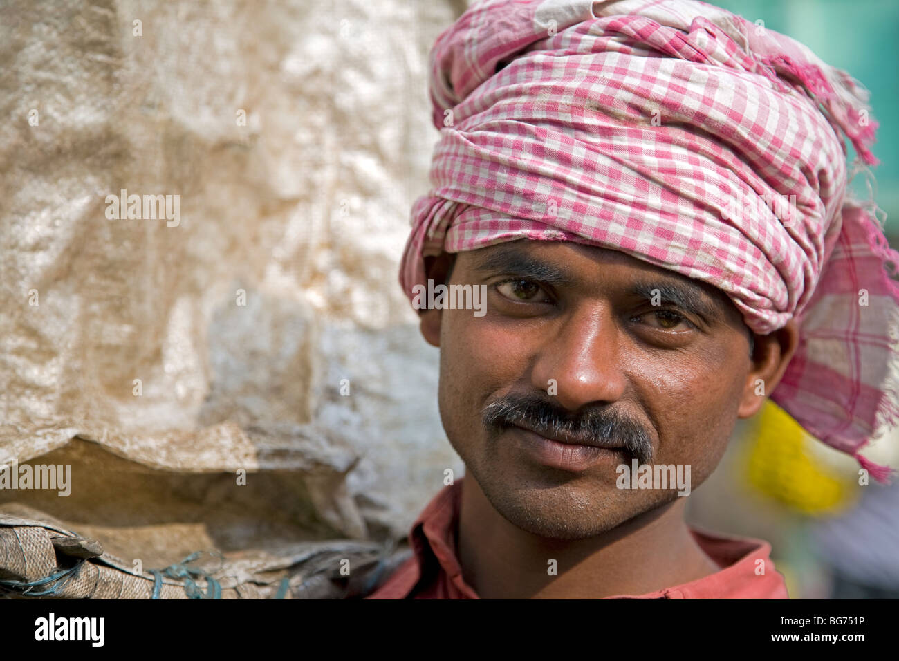 L'homme indien. Calcutta (Kolkata). L'Inde Banque D'Images