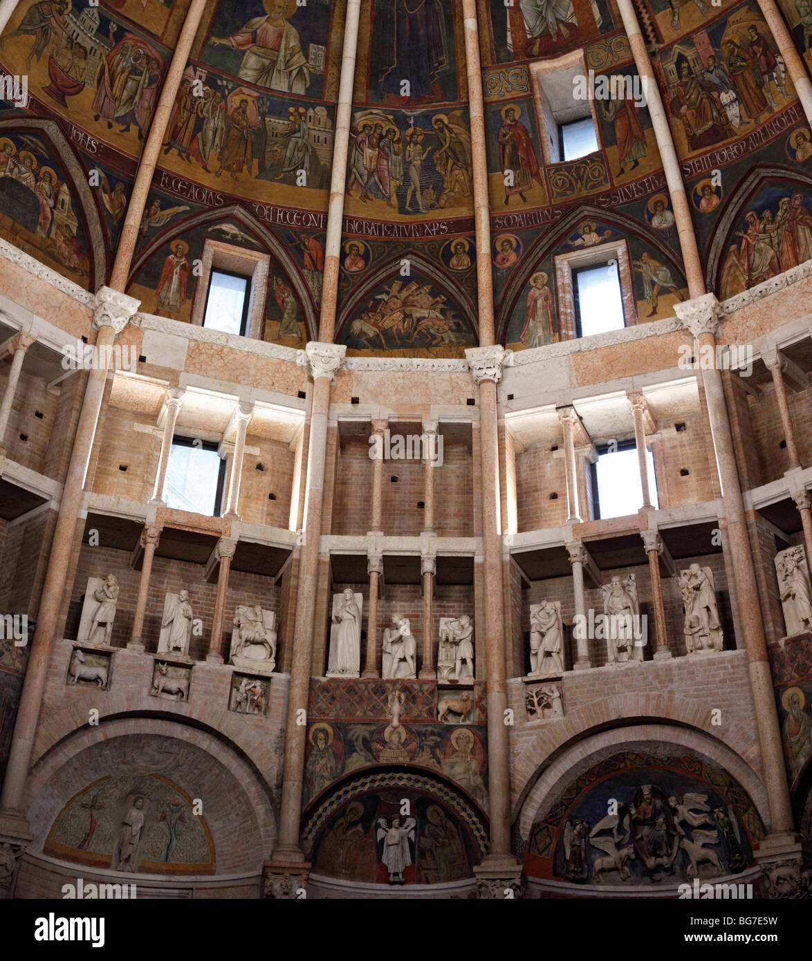 Baptistère de Parme, Emilie-Romagne, Italie Banque D'Images
