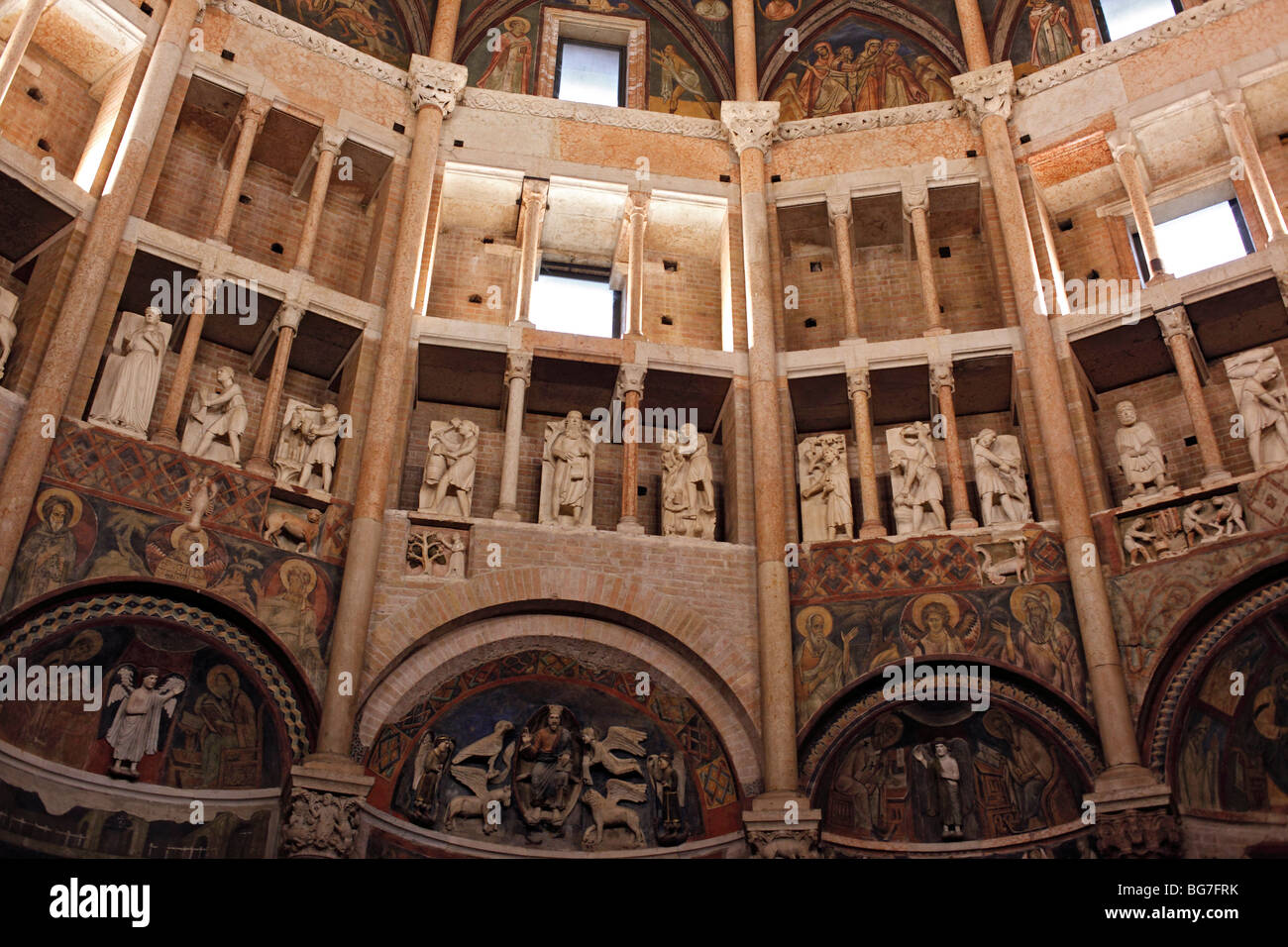 Baptistère de Parme, Emilie-Romagne, Italie Banque D'Images