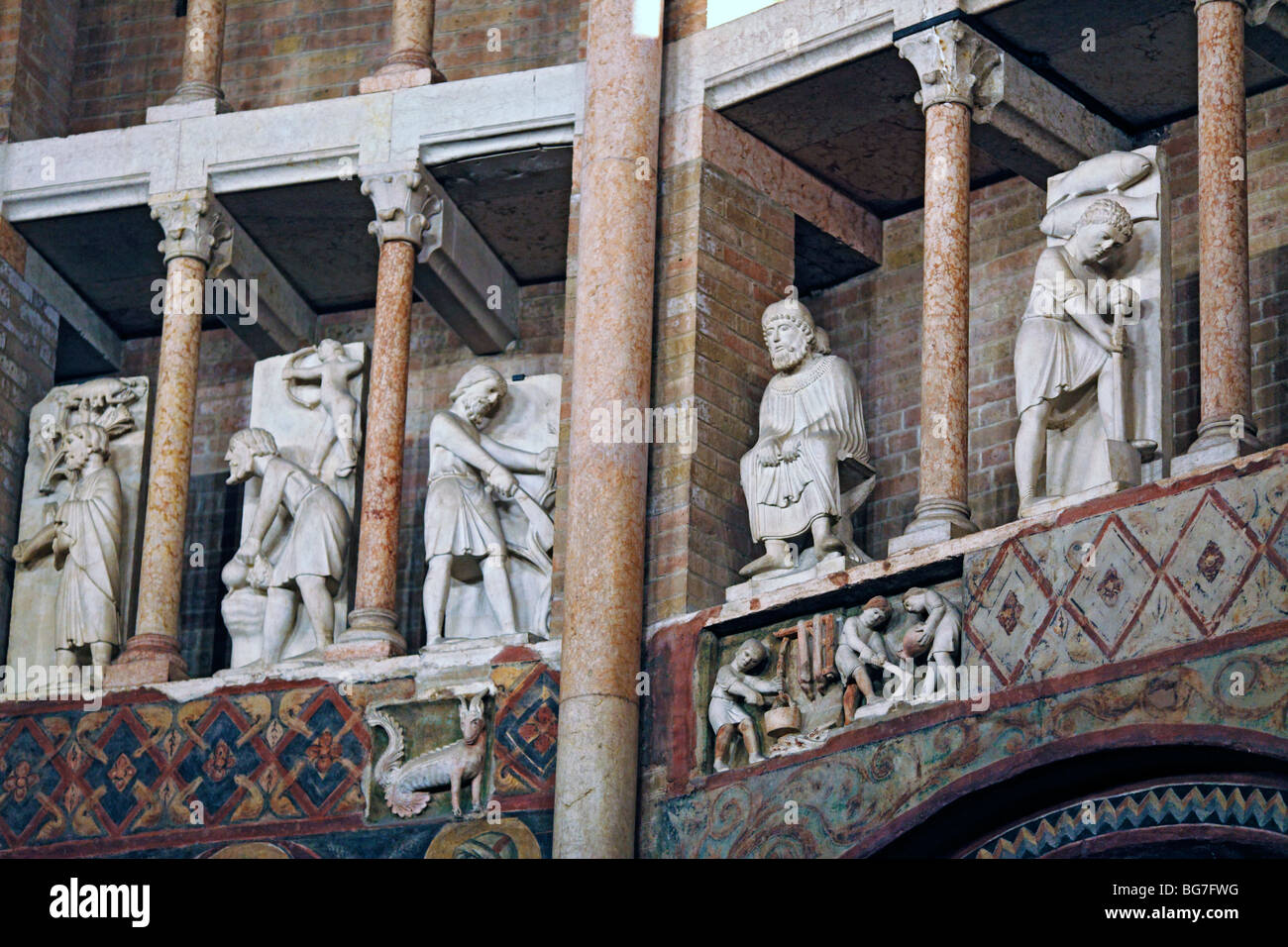 Baptistère de Parme, Emilie-Romagne, Italie Banque D'Images