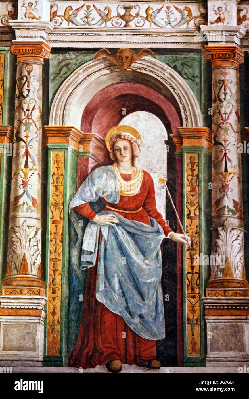 Fresque, peinture murale, Vérone, Vénétie, Italie Banque D'Images