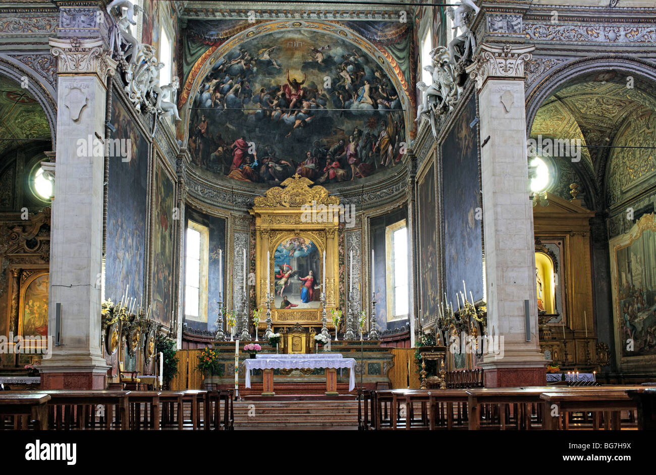 Église Santa Maria in Vado, Ferrara, UNESCO World Heritage Site, Emilia-Romagna, Italie Banque D'Images
