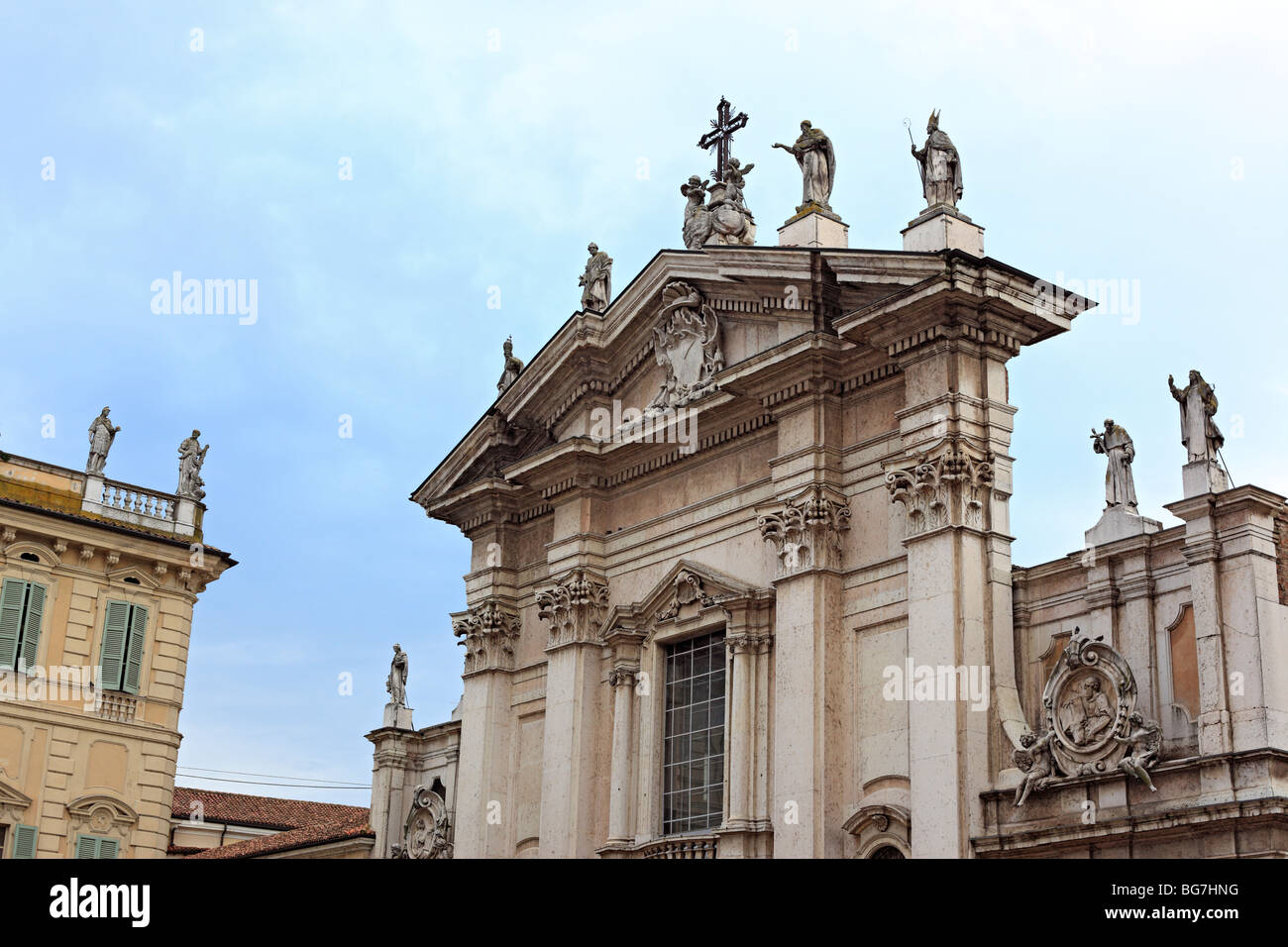 Mantoue Duomo, Piazza Sordello, Mantoue, Lombardie, Italie Banque D'Images