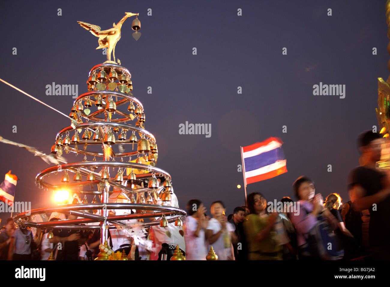 La montagne d'Or , dans le temple Wat Saket festival de Loy Krathong Banque D'Images