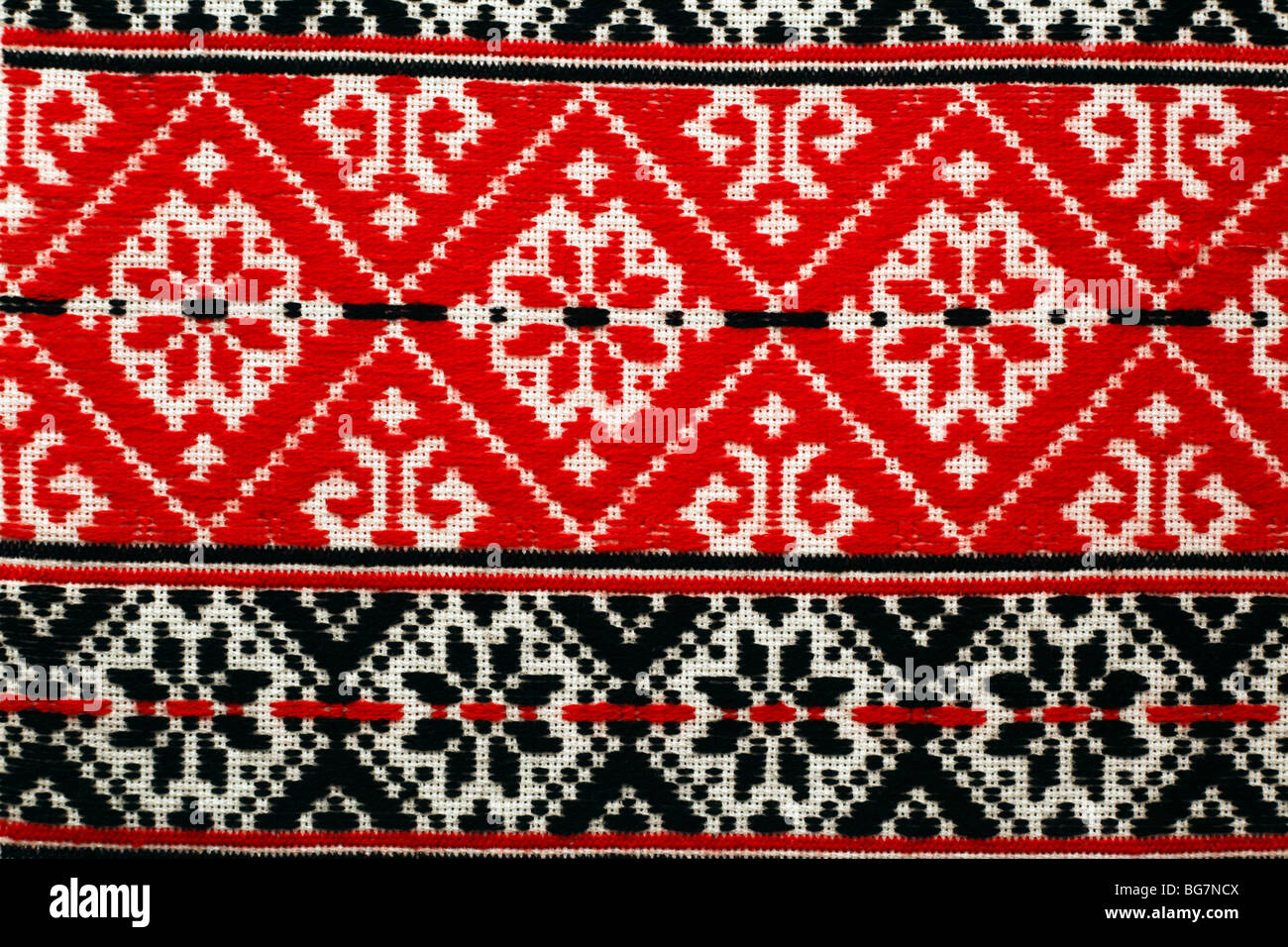 Broderie traditionnelle ukrainienne, Ostroh, Rivne, Ukraine Banque D'Images